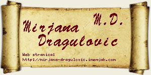 Mirjana Dragulović vizit kartica